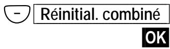 - Réinitial. combiné OK
