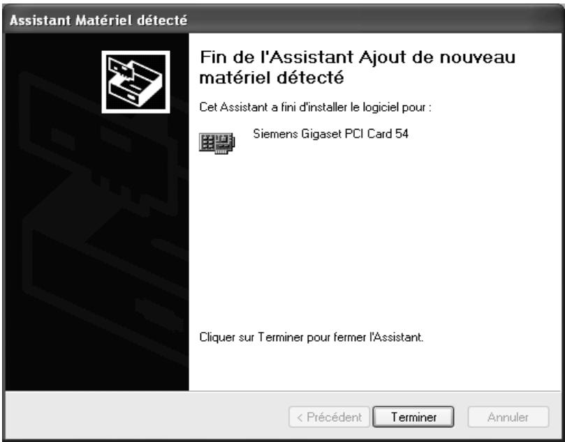 SIEMENS GIGASET PCI CARD 54 - Sélectionnez Installation. - 6