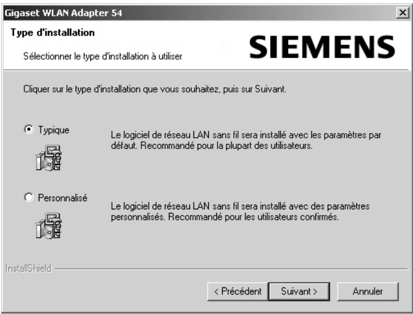 SIEMENS GIGASET PCI CARD 54 - Sélectionnez Installation. - 4
