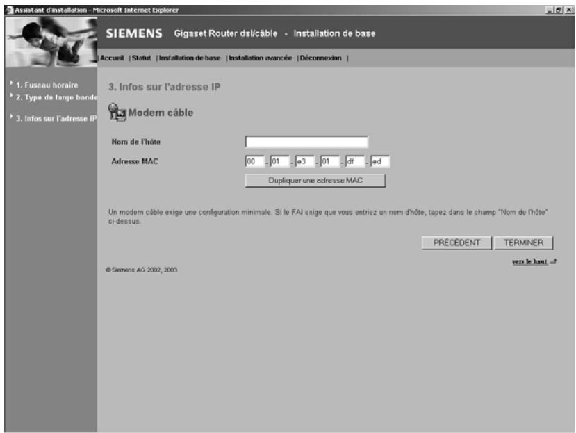 SIEMENS GIGASET ROUTER DSL & CABLE - Modem cable : - 1