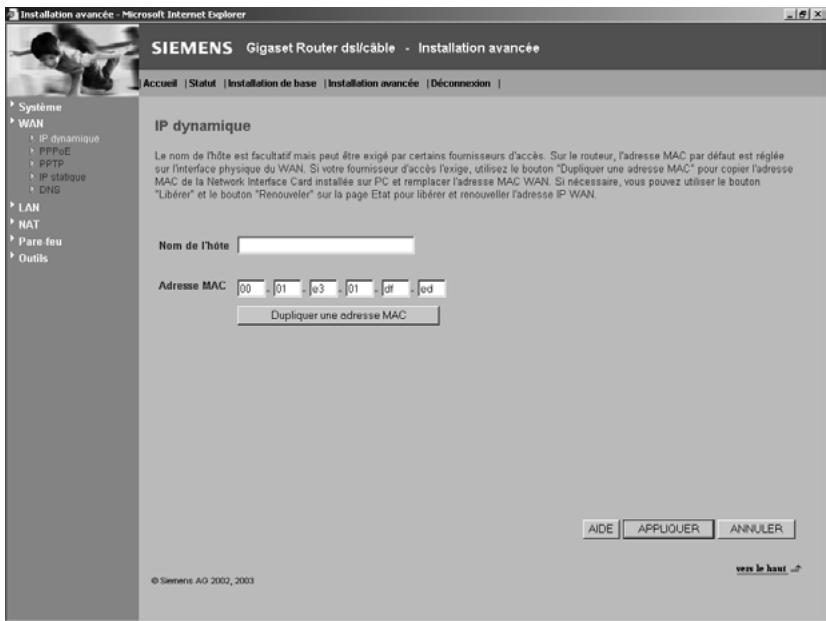 SIEMENS GIGASET ROUTER DSL & CABLE - IP dynamique - 1