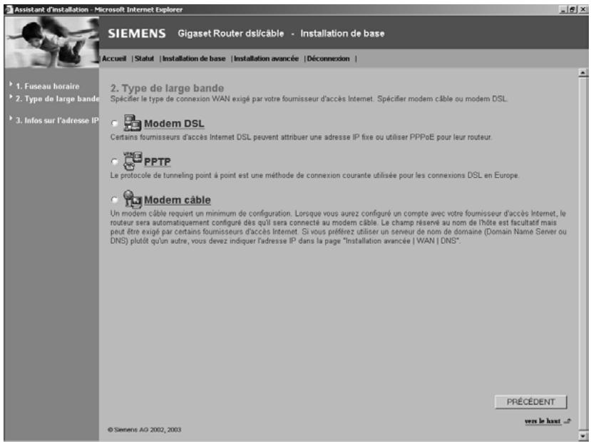 SIEMENS GIGASET ROUTER DSL & CABLE - Type de haut débit - 1
