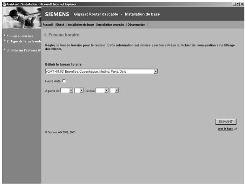 SIEMENS GIGASET ROUTER DSL & CABLE - Fuseau hora - 1