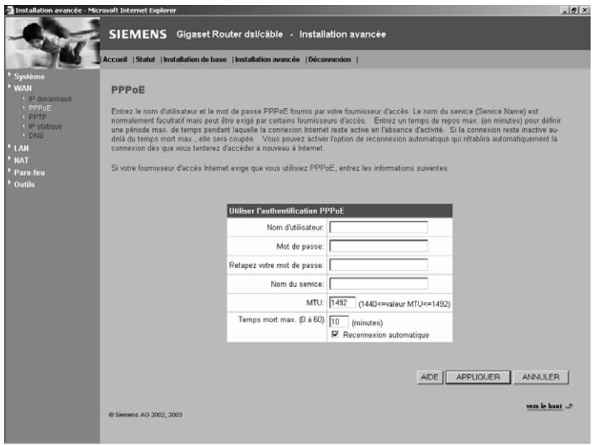 SIEMENS GIGASET ROUTER DSL & CABLE - PPPoE DSL - 1