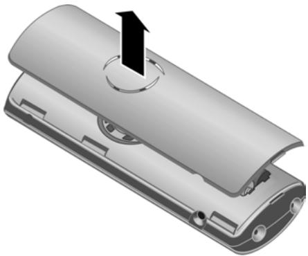 SIEMENS GIGASET S455 - Ouvrir le couvercle de la batterie - 1