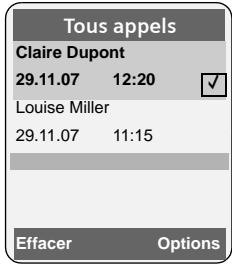 SIEMENS GIGASET S675 - Affichage d'une liste - 1