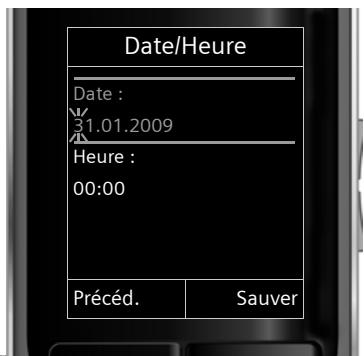 SIEMENS GIGASET S790 - Réglage de la date et de l'heure - 2