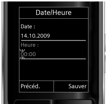 SIEMENS GIGASET S790 - Réglage de la date et de l'heure - 6