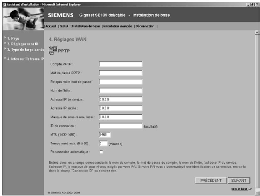 SIEMENS GIGASET SE105 DSL/CABLE - PPTP - 1