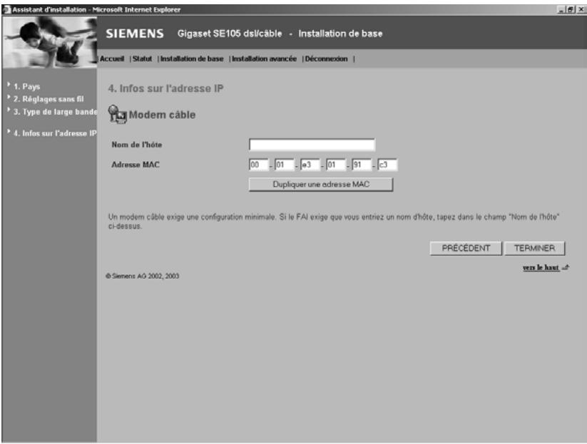 SIEMENS GIGASET SE105 DSL/CABLE - Modem cable : - 1
