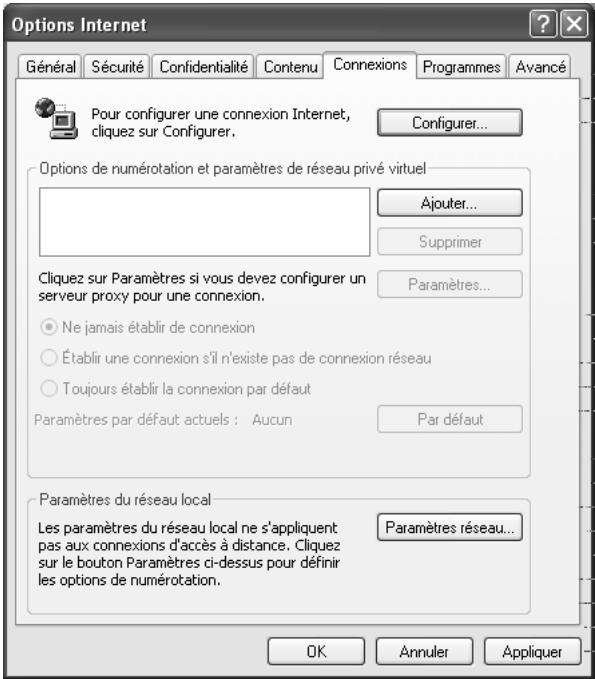 SIEMENS GIGASET SE105 DSL/CABLE - Etape 2. Désactiver le Proxy HTTP - 1