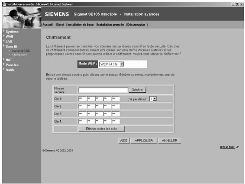 SIEMENS GIGASET SE105 DSL/CABLE - Chiffrement - 3