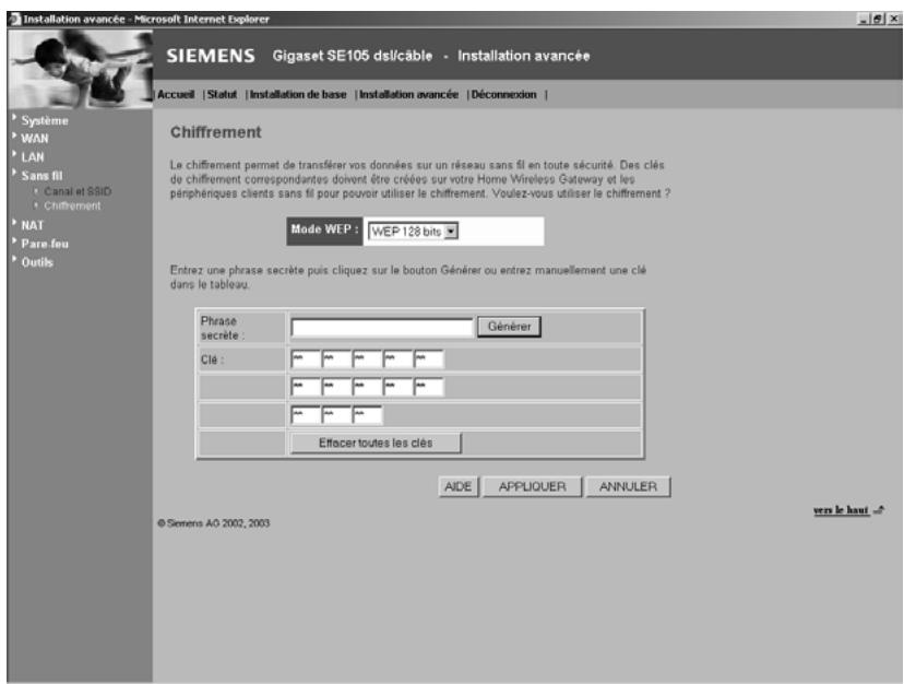 SIEMENS GIGASET SE105 DSL/CABLE - Chiffrement - 4