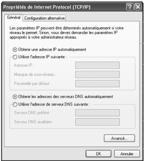SIEMENS GIGASET SE105 DSL/CABLE - Double-cliquez sur Protocole Internet (TCP/IP). - 2