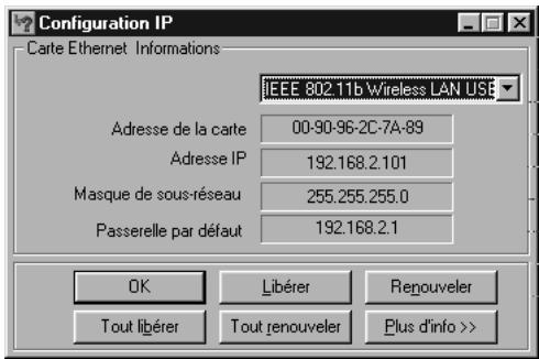 SIEMENS GIGASET SE105 DSL/CABLE - Etape 3. Obtenir les paramètres IP de votre Gigaset SE105 dsl/cable - 2