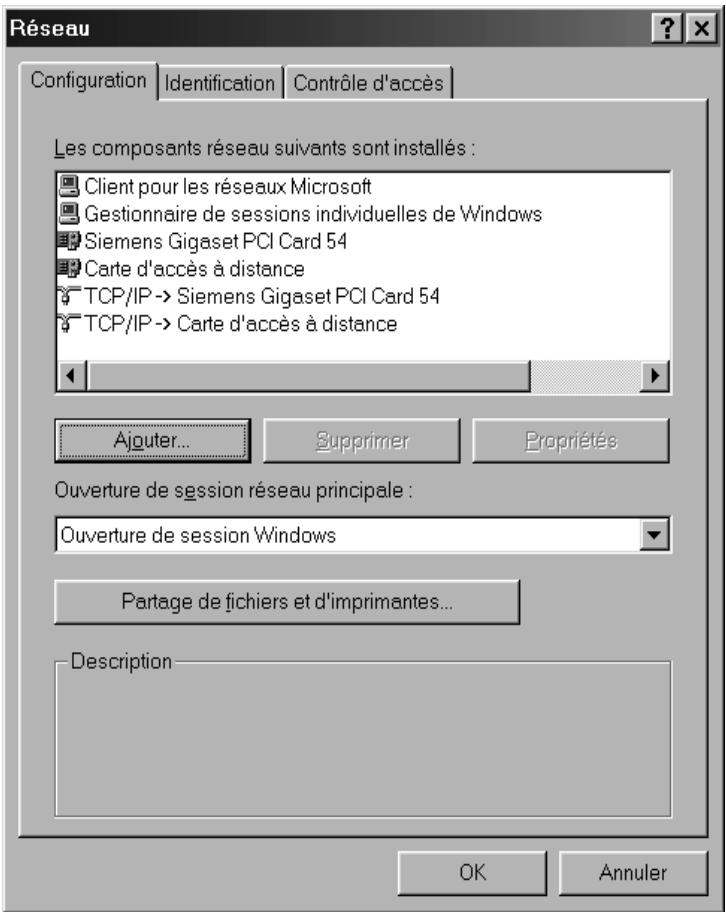 SIEMENS GIGASET SE505 DSL/CABLE - Configuration d'un ordinateur comme client pour les réseaux Microsoft - 1