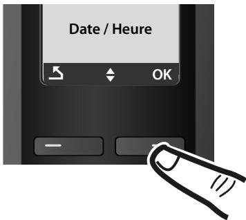 SIEMENS GIGASET A58H - Réglage de la date et de l'heure - 4
