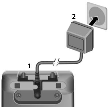 SIEMENS GIGASET C28H - Connexion du chargeur - 1