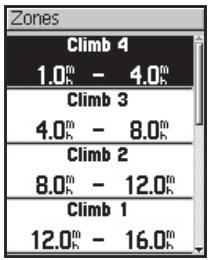 GARMIN EDGE 205 - Pour modifier vos zones de vitesse : - 1
