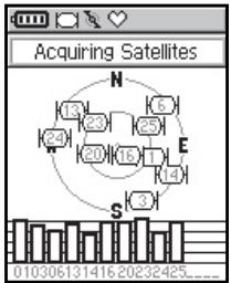 GARMIN EDGE 205 - Pour acquérir des signaux satellite : - 1