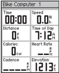GARMIN EDGE 205 - Champ de données type Configurations - 2