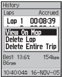 GARMIN EDGE 205 - Pour afficher les circuits sur une carte : - 1