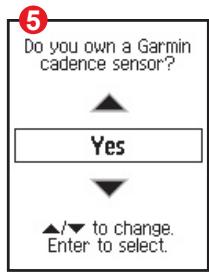 GARMIN EDGE 205 - Configuration de l'Edge - 5