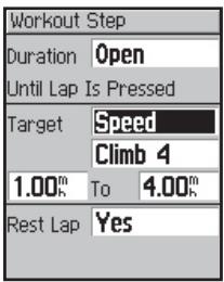 GARMIN EDGE 205 - Pour créer un entraînement avancé à l'aide de l'Edge : - 1