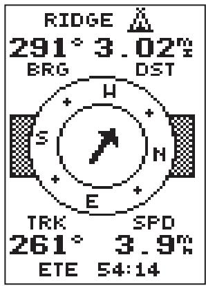 GARMIN GPS 12 - Utiliser la page de boussole - 2