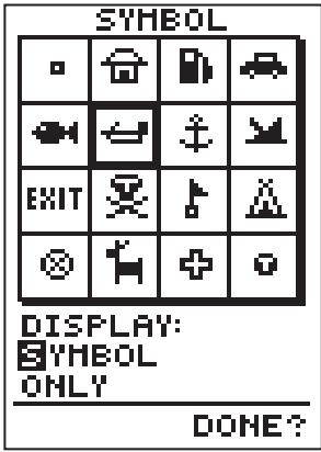 GARMIN GPS 12 - Commentaires et symboles des waypoints - 1