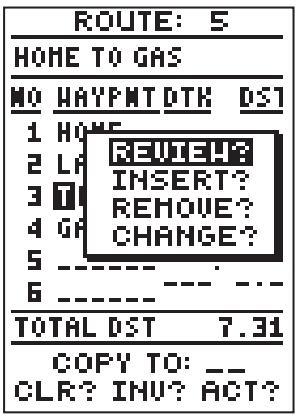 GARMIN GPS 12 - Page d'itinétaire actif - 1