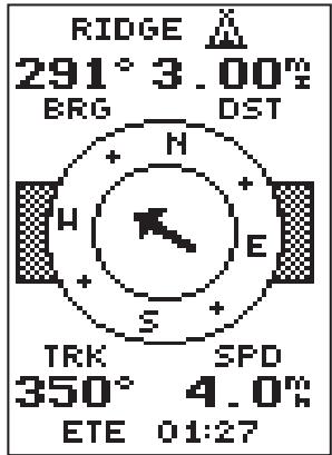 GARMIN GPS 12 - Utiliser la page de boussole - 3