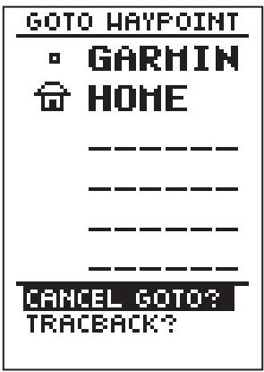 GARMIN GPS 12 - Page de boussole et annuler une commande GOTO - 2