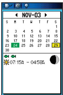 GARMIN GPSMAP 76C - Pour utiliser la fonction Calendrier 'Calendar': - 5