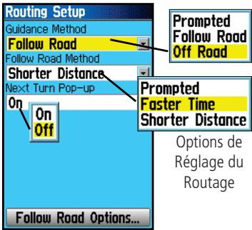 GARMIN GPSMAP 76C - Réglage du routage - 2