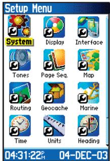 GARMIN GPSMAP 76C - Menu Réglage - 2