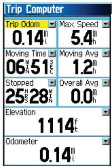 GARMIN GPSMAP 76C - Page Calculatede voyage - 1