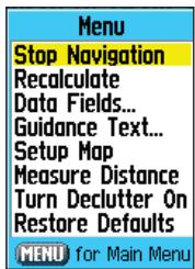 GARMIN GPSMAP 76C - Pour voir chaque page principale: - 9
