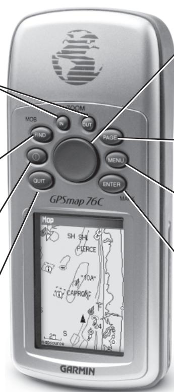 GARMIN GPSMAP 76C - Touche QUIT - 1