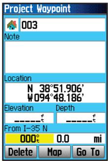 GARMIN GPSMAP 76C - Utiliser les waypoints - 2