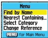GARMIN GPSMAP 76C - Utiliser Trouver - 4