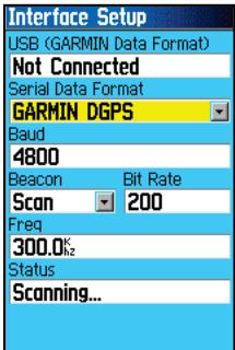 GARMIN GPSMAP 76C - Réglage de l'interface - 1