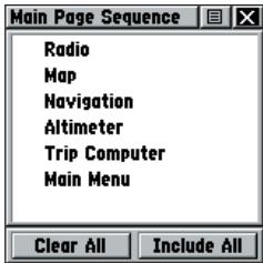 GARMIN RINO 130 - Page Main Menu (Menu principal) - 1