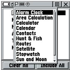 GARMIN RINO 130 - Page Main Menu (Menu principal) - 2