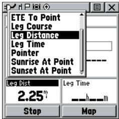 GARMIN RINO 130 - Page Routes (Itinéraires) - 1