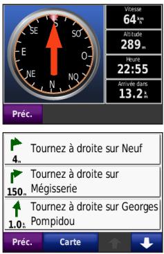 GARMIN NUVI 510 - Utilisation de la page Carte - 3