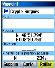 GARMIN ETREX LEGEND HCX - Pour rechercher un waypoint : - 3