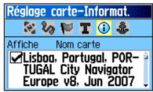 GARMIN ETREX LEGEND HCX - Page Réglage carte-Informations - 1