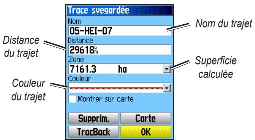 GARMIN ETREX LEGEND HCX - Pour sauvegarder l'ensemble du journal de suivi : - 1