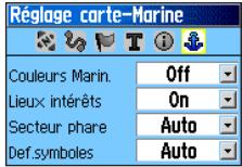 GARMIN ETREX LEGEND HCX - Page Réglage carte-Marine - 1